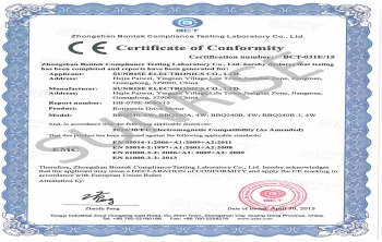 Sunrise Cert-CE- 240EMC